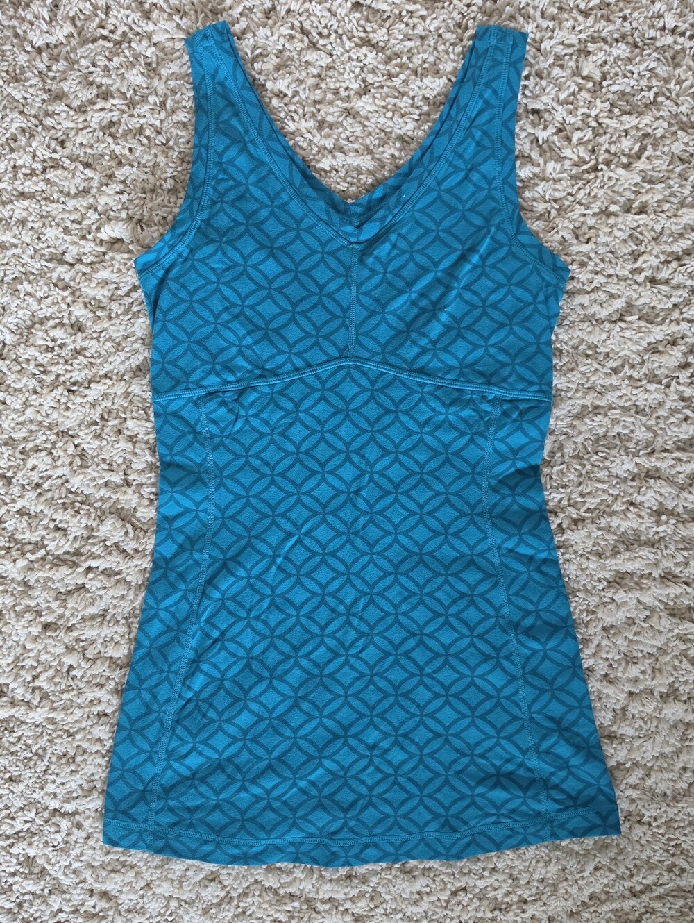 Lucy Power Womans Workout Blue V-Neck Yoga Active Summer Tank Top